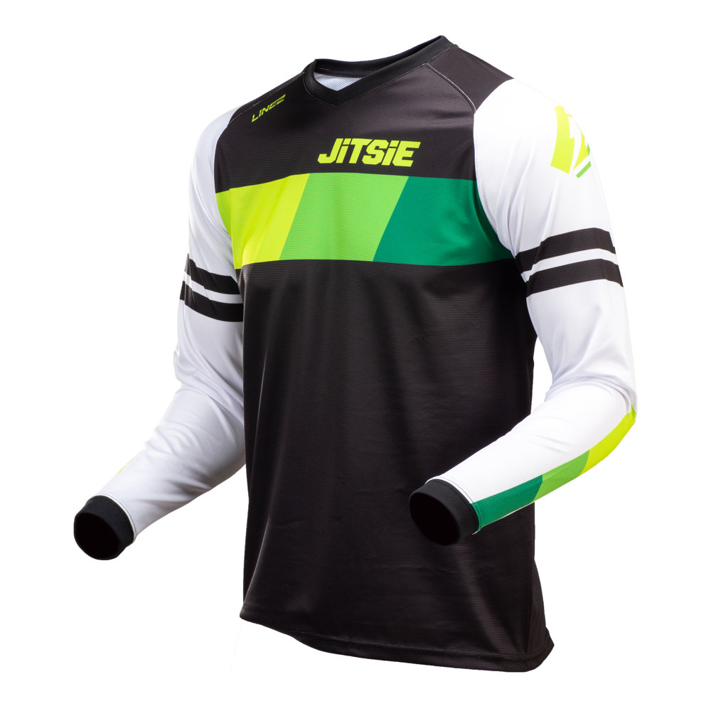 Jitsie L3 Linez Jersey in Black and green